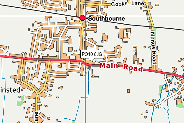 PO10 8JG map - OS VectorMap District (Ordnance Survey)