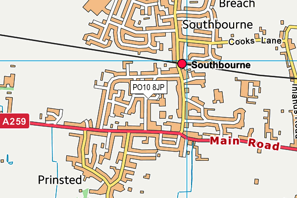 PO10 8JP map - OS VectorMap District (Ordnance Survey) PO10 8JP map - OS VectorMap District (Ordnance Survey)