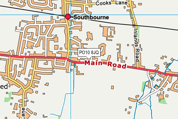 PO10 8JQ map - OS VectorMap District (Ordnance Survey)