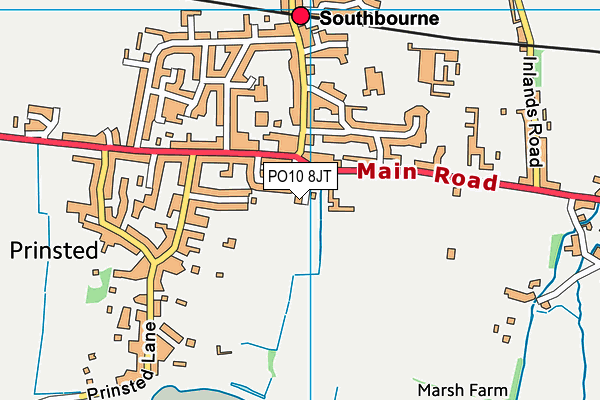 PO10 8JT map - OS VectorMap District (Ordnance Survey)