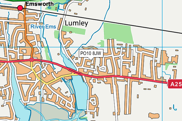 PO10 8JW map - OS VectorMap District (Ordnance Survey)