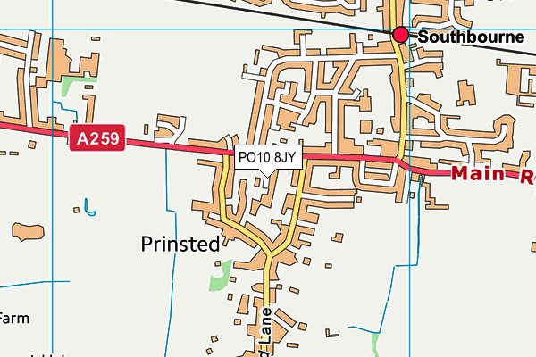PO10 8JY map - OS VectorMap District (Ordnance Survey)