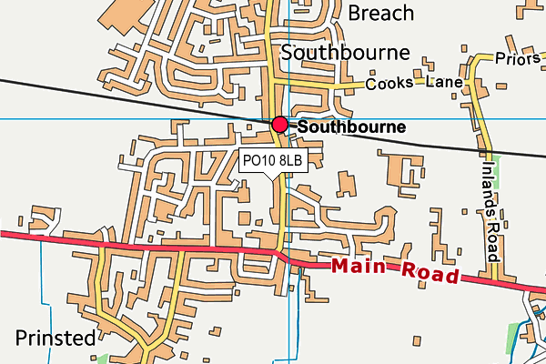 PO10 8LB map - OS VectorMap District (Ordnance Survey)
