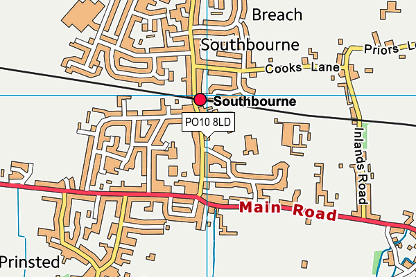 PO10 8LD map - OS VectorMap District (Ordnance Survey)