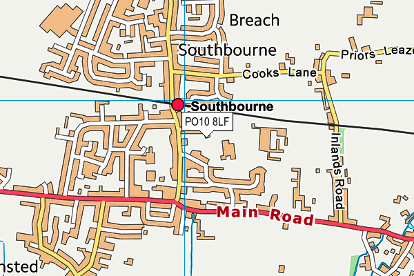 PO10 8LF map - OS VectorMap District (Ordnance Survey)