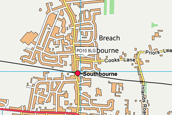 PO10 8LG map - OS VectorMap District (Ordnance Survey)