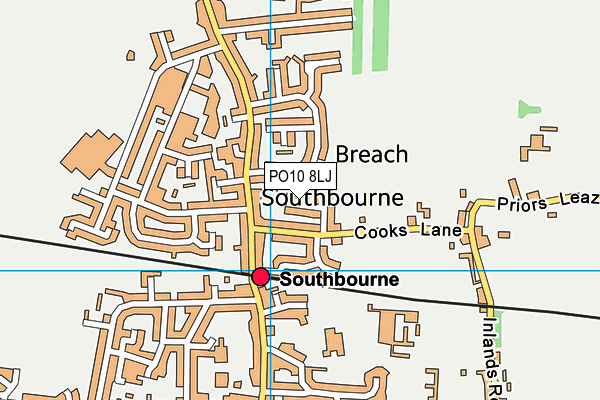 PO10 8LJ map - OS VectorMap District (Ordnance Survey)