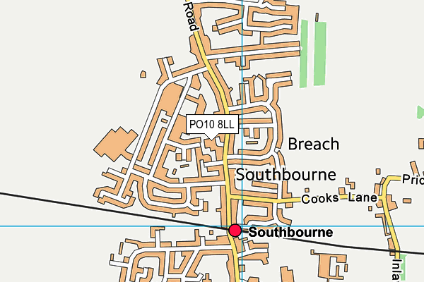 PO10 8LL map - OS VectorMap District (Ordnance Survey)