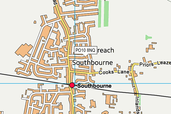 PO10 8NQ map - OS VectorMap District (Ordnance Survey)