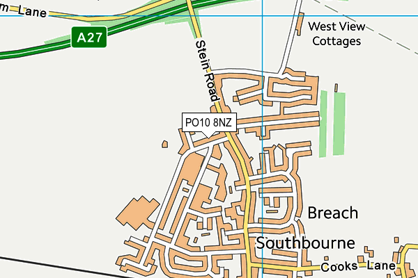 PO10 8NZ map - OS VectorMap District (Ordnance Survey)