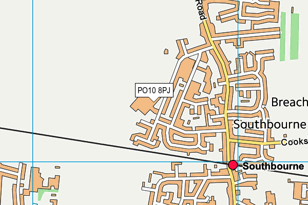 PO10 8PJ map - OS VectorMap District (Ordnance Survey) PO10 8PJ map - OS VectorMap District (Ordnance Survey)