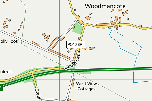 PO10 8PT map - OS VectorMap District (Ordnance Survey)