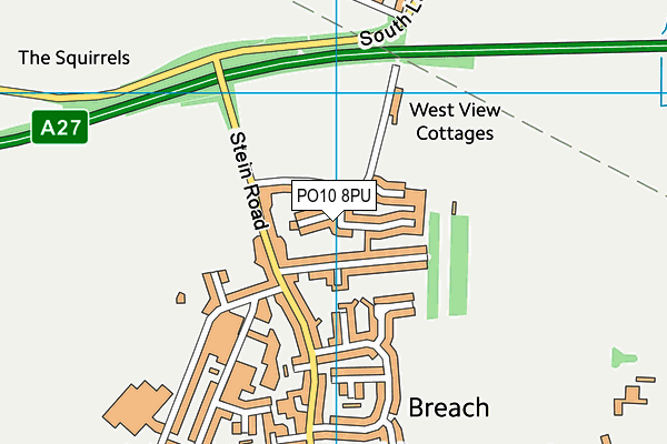 PO10 8PU map - OS VectorMap District (Ordnance Survey)