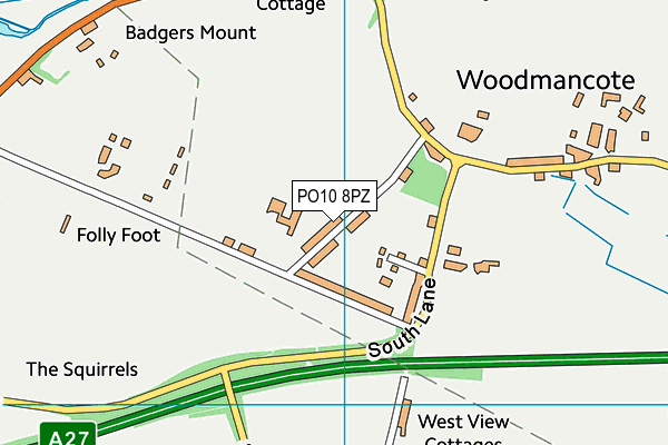 PO10 8PZ map - OS VectorMap District (Ordnance Survey)