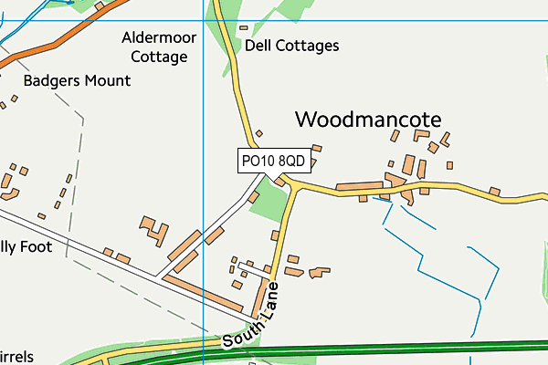 PO10 8QD map - OS VectorMap District (Ordnance Survey)
