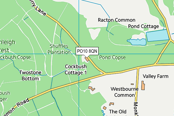 PO10 8QN map - OS VectorMap District (Ordnance Survey) PO10 8QN map - OS VectorMap District (Ordnance Survey)