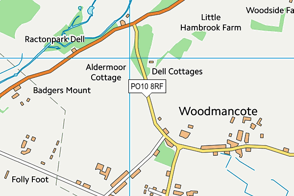 PO10 8RF map - OS VectorMap District (Ordnance Survey)