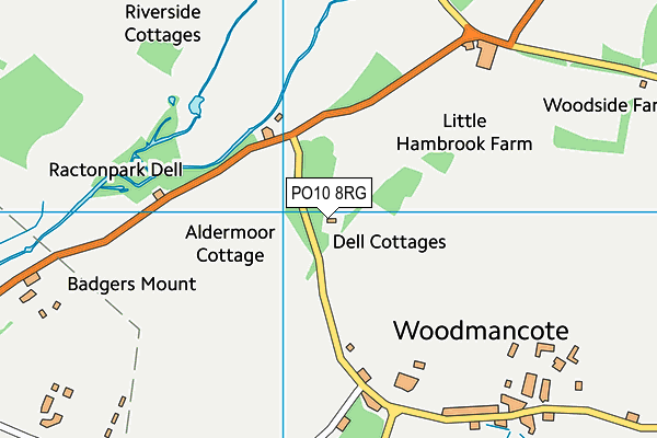 PO10 8RG map - OS VectorMap District (Ordnance Survey)