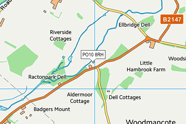 PO10 8RH map - OS VectorMap District (Ordnance Survey)