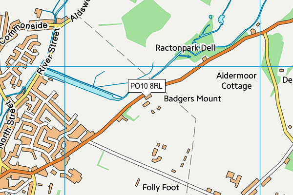 PO10 8RL map - OS VectorMap District (Ordnance Survey)