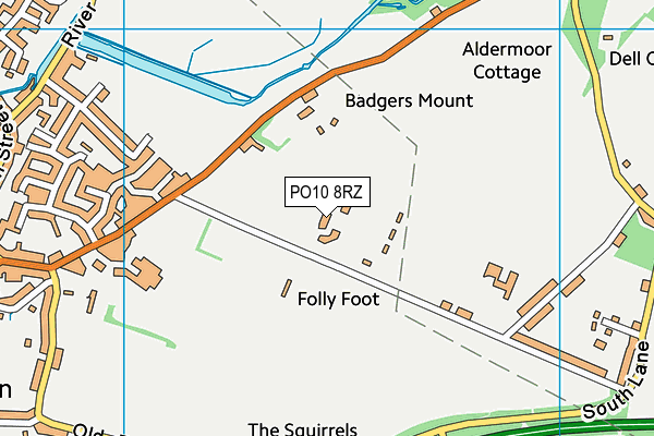 PO10 8RZ map - OS VectorMap District (Ordnance Survey)