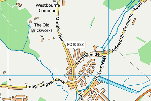 PO10 8SZ map - OS VectorMap District (Ordnance Survey) PO10 8SZ map - OS VectorMap District (Ordnance Survey)