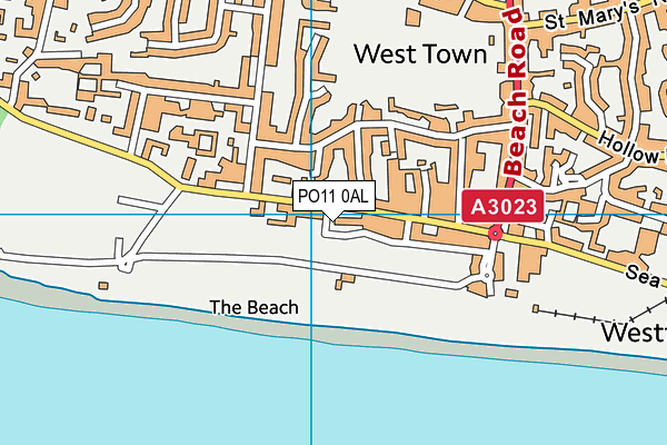 PO11 0AL map - OS VectorMap District (Ordnance Survey)