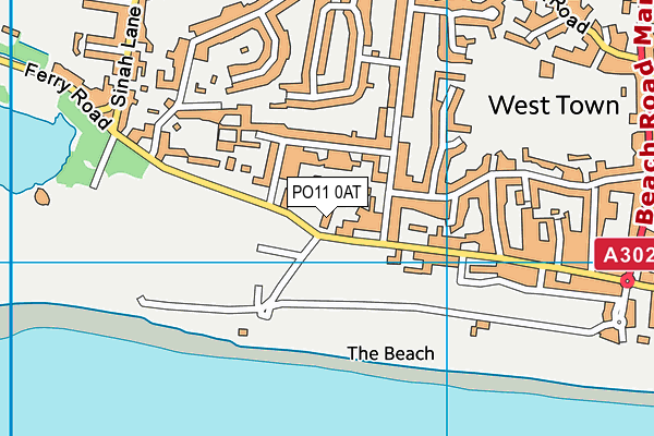 PO11 0AT map - OS VectorMap District (Ordnance Survey) PO11 0AT map - OS VectorMap District (Ordnance Survey)
