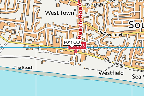 PO11 0AU map - OS VectorMap District (Ordnance Survey) PO11 0AU map - OS VectorMap District (Ordnance Survey)