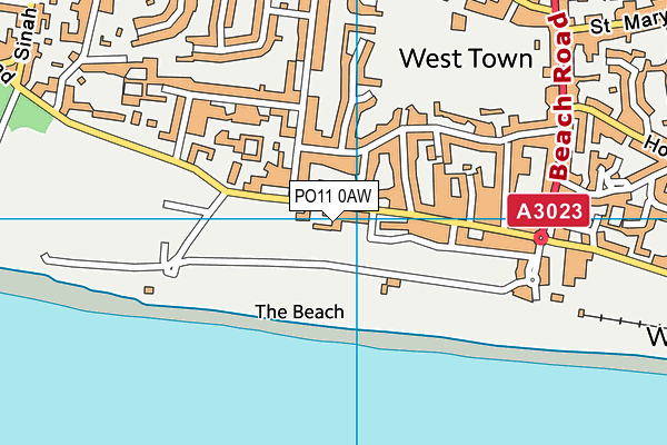 PO11 0AW map - OS VectorMap District (Ordnance Survey) PO11 0AW map - OS VectorMap District (Ordnance Survey)