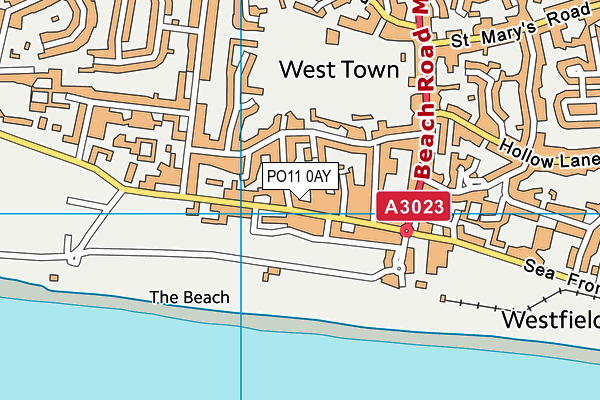 PO11 0AY map - OS VectorMap District (Ordnance Survey) PO11 0AY map - OS VectorMap District (Ordnance Survey)