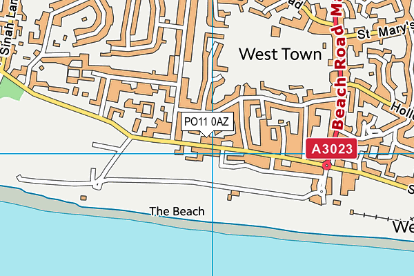 PO11 0AZ map - OS VectorMap District (Ordnance Survey) PO11 0AZ map - OS VectorMap District (Ordnance Survey)