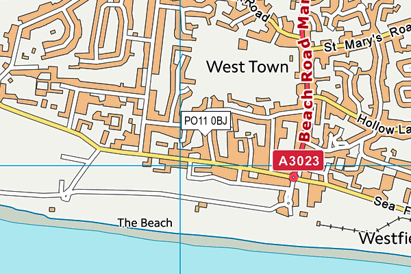 PO11 0BJ map - OS VectorMap District (Ordnance Survey) PO11 0BJ map - OS VectorMap District (Ordnance Survey)