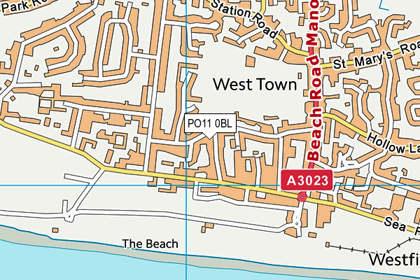 PO11 0BL map - OS VectorMap District (Ordnance Survey) PO11 0BL map - OS VectorMap District (Ordnance Survey)