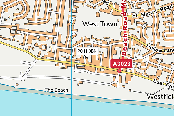 PO11 0BN map - OS VectorMap District (Ordnance Survey) PO11 0BN map - OS VectorMap District (Ordnance Survey)