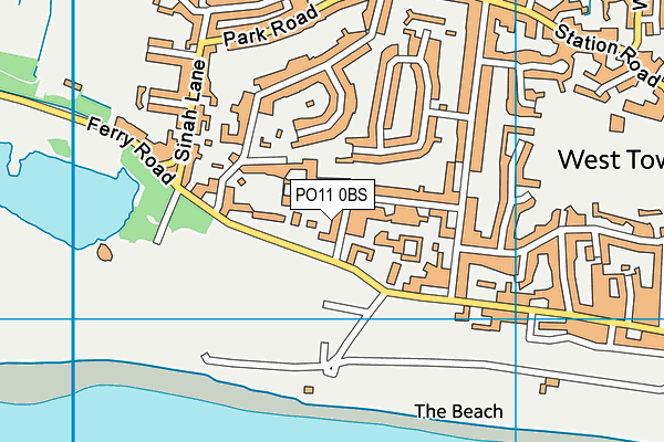 PO11 0BS map - OS VectorMap District (Ordnance Survey) PO11 0BS map - OS VectorMap District (Ordnance Survey)