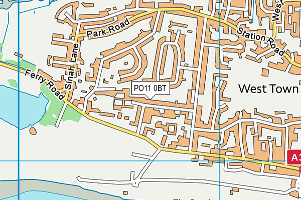 PO11 0BT map - OS VectorMap District (Ordnance Survey) PO11 0BT map - OS VectorMap District (Ordnance Survey)