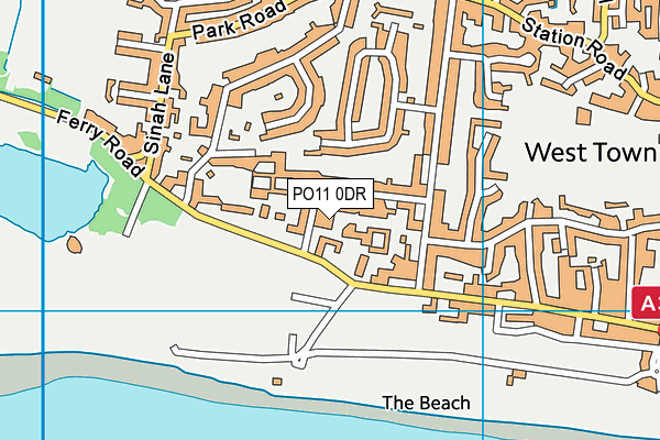 PO11 0DR map - OS VectorMap District (Ordnance Survey) PO11 0DR map - OS VectorMap District (Ordnance Survey)