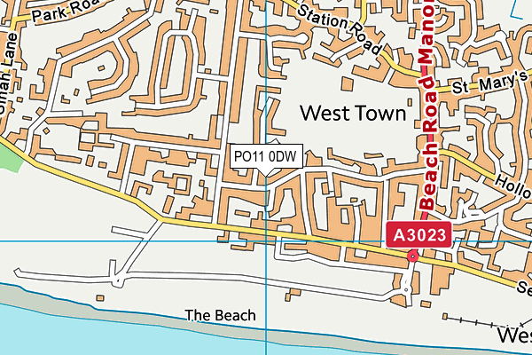 PO11 0DW map - OS VectorMap District (Ordnance Survey) PO11 0DW map - OS VectorMap District (Ordnance Survey)