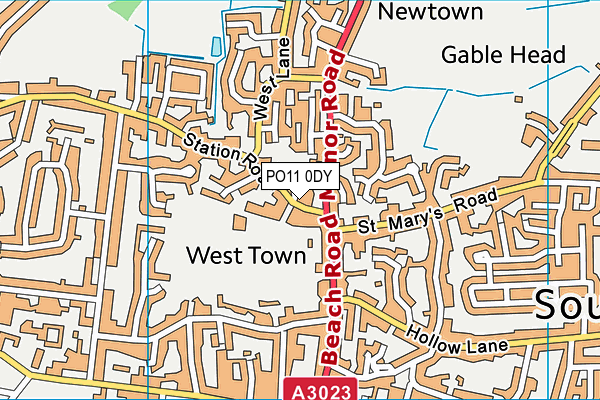 PO11 0DY map - OS VectorMap District (Ordnance Survey) PO11 0DY map - OS VectorMap District (Ordnance Survey)