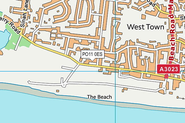 PO11 0ES map - OS VectorMap District (Ordnance Survey) PO11 0ES map - OS VectorMap District (Ordnance Survey)