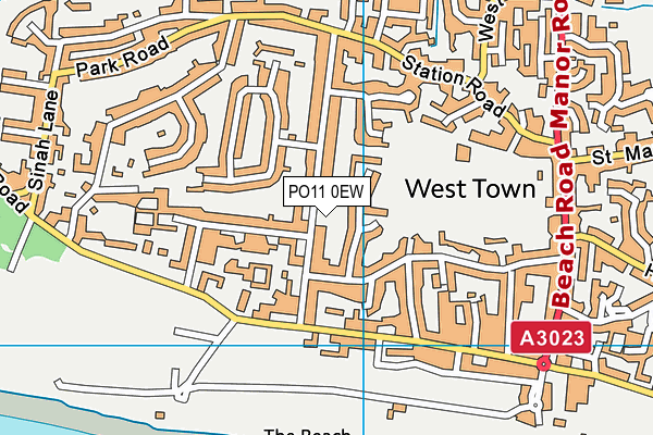 PO11 0EW map - OS VectorMap District (Ordnance Survey) PO11 0EW map - OS VectorMap District (Ordnance Survey)