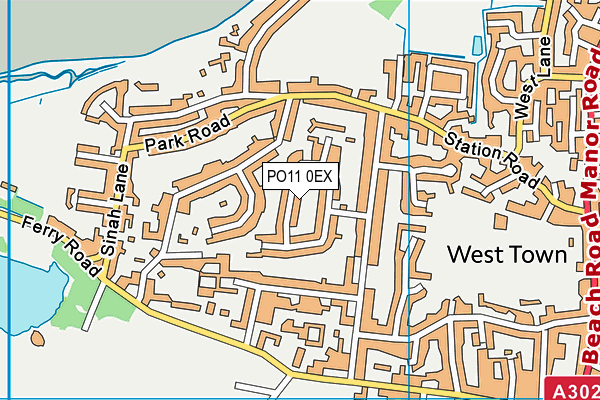 PO11 0EX map - OS VectorMap District (Ordnance Survey) PO11 0EX map - OS VectorMap District (Ordnance Survey)