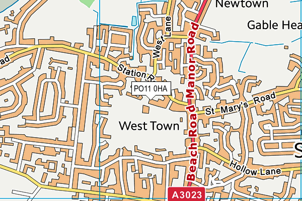 PO11 0HA map - OS VectorMap District (Ordnance Survey) PO11 0HA map - OS VectorMap District (Ordnance Survey)