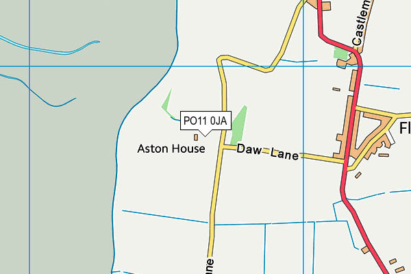 PO11 0JA map - OS VectorMap District (Ordnance Survey) PO11 0JA map - OS VectorMap District (Ordnance Survey)