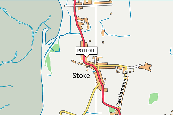PO11 0LL map - OS VectorMap District (Ordnance Survey) PO11 0LL map - OS VectorMap District (Ordnance Survey)