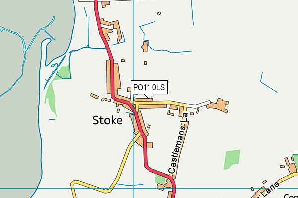 PO11 0LS map - OS VectorMap District (Ordnance Survey) PO11 0LS map - OS VectorMap District (Ordnance Survey)