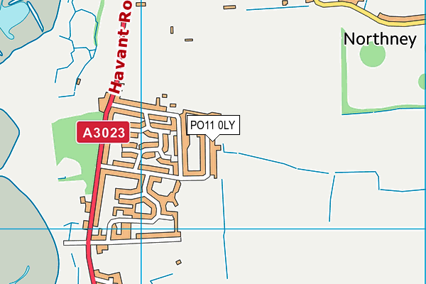 PO11 0LY map - OS VectorMap District (Ordnance Survey) PO11 0LY map - OS VectorMap District (Ordnance Survey)
