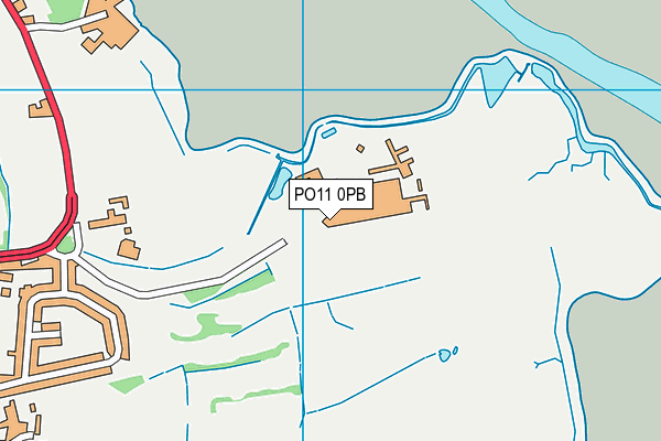 PO11 0PB map - OS VectorMap District (Ordnance Survey) PO11 0PB map - OS VectorMap District (Ordnance Survey)