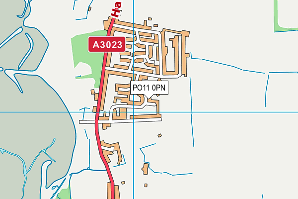 PO11 0PN map - OS VectorMap District (Ordnance Survey) PO11 0PN map - OS VectorMap District (Ordnance Survey)